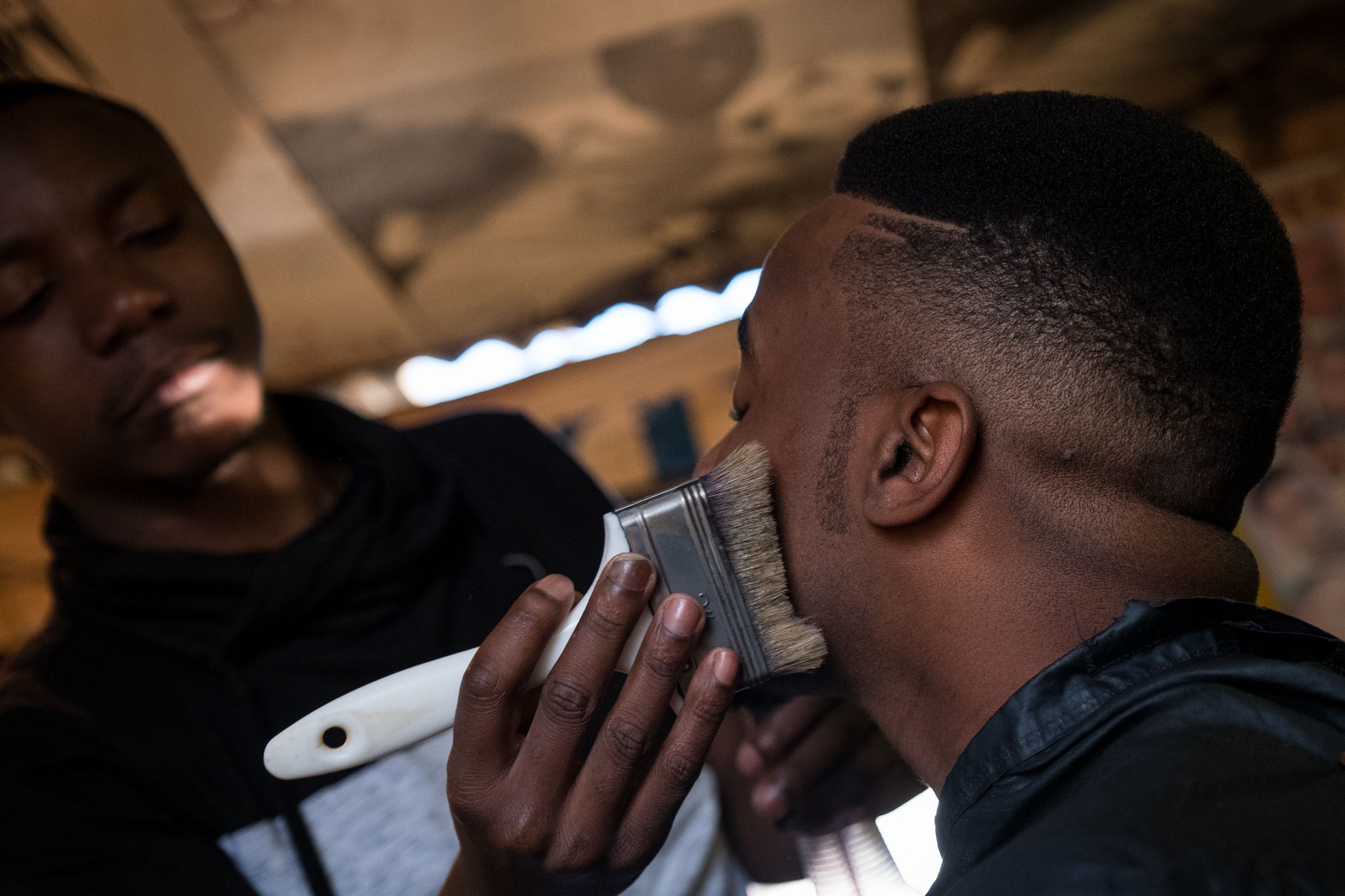 Cleanup after barber has cut my hair